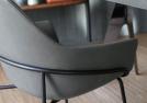 Sedia Jackie in pelle con braccioli dettaglio - BertO Outlet
